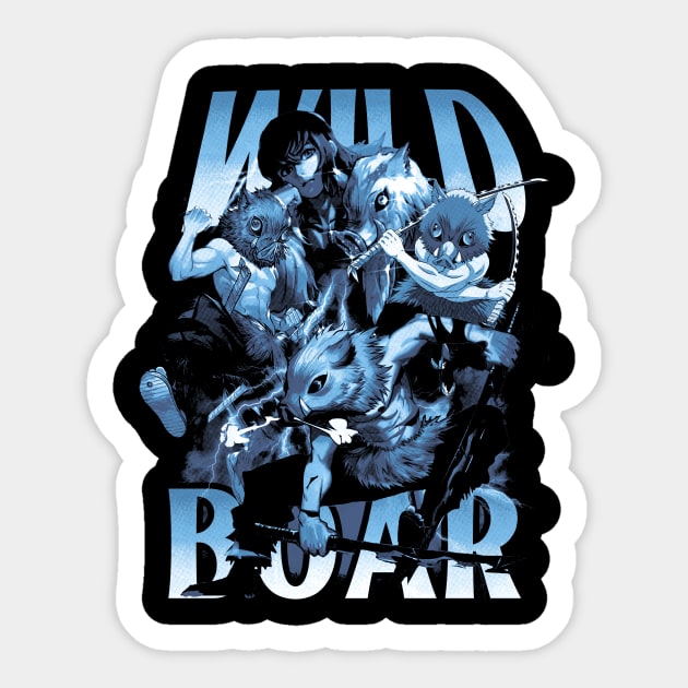 Wild Boar Inosuke Bootleg Sticker by Joker Keder